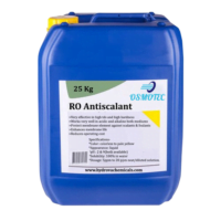 Blue bottle of Osmotech 1070 antiscalant for membrane systems