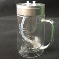 Ozone Glass Cup being used for ozone therapy treatment of an injury