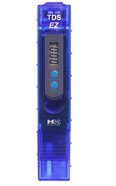 Close up image of a TDS-EZ: Handheld Water Quality Tester on a white background