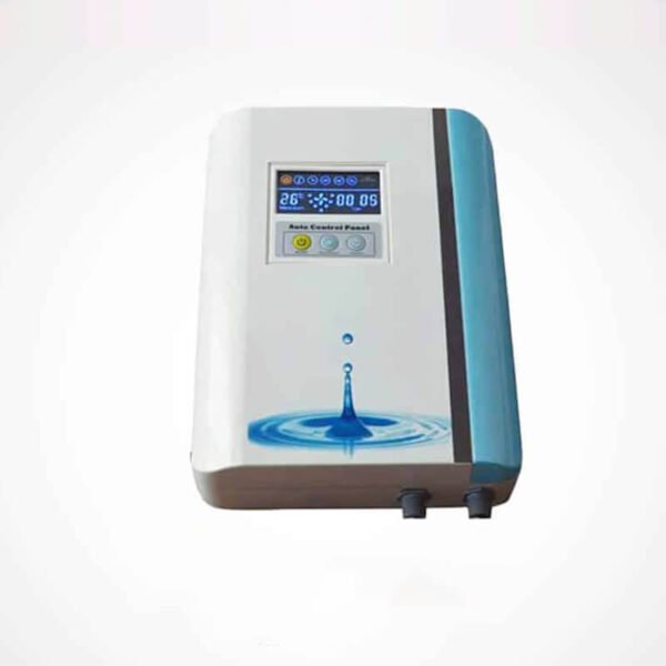 Aquapure residential laundry ozone system laying on table